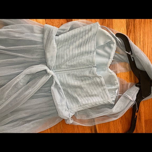 Birdie Grey Bridesmaid Dress Dusty Blue Size Small - Picture 7 of 9